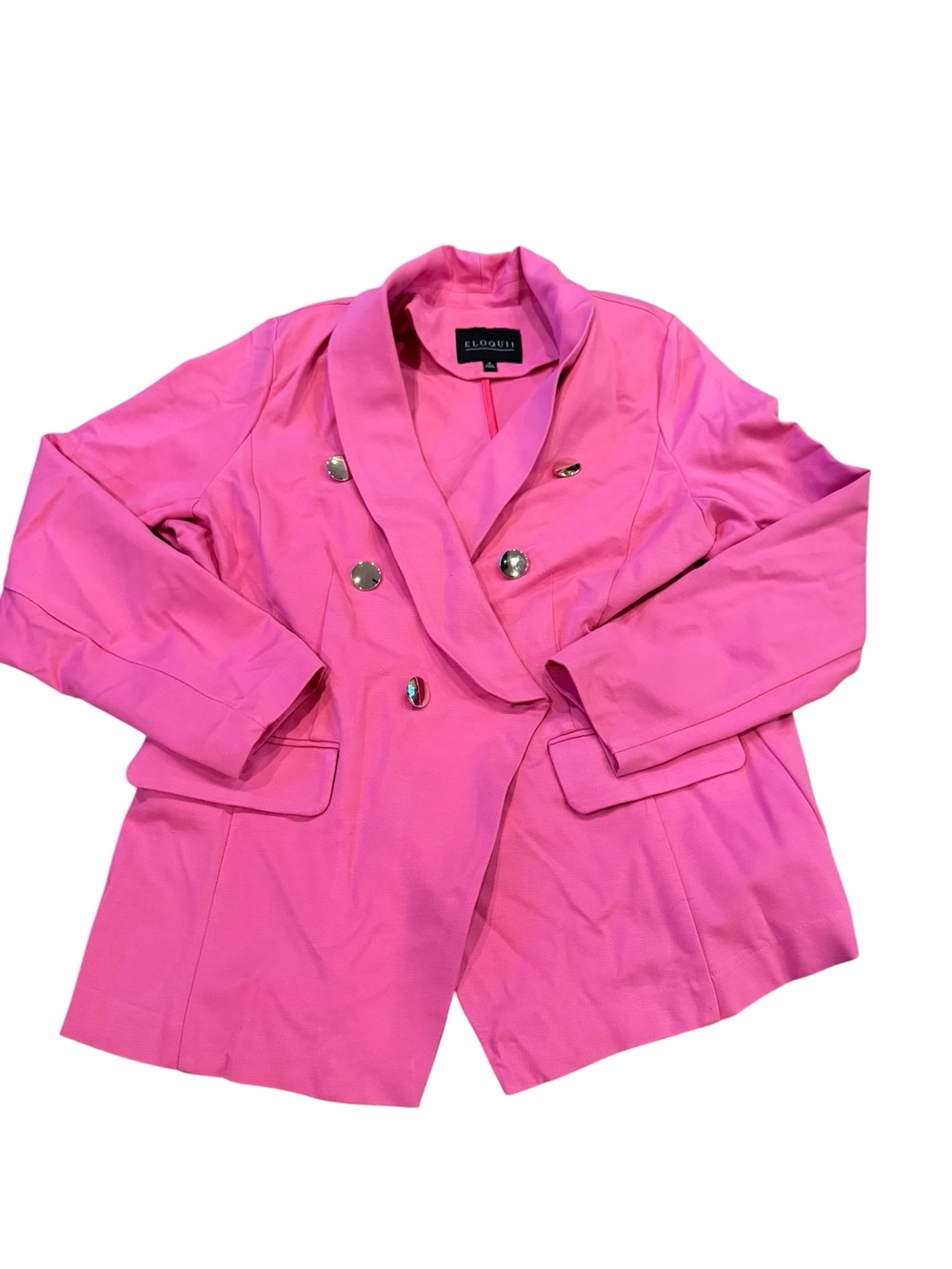 Eloquii Hot Pink Double Breasted Blazer Size 16